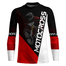 Load image into Gallery viewer, Motocross Racing Jersey Upf30+ Dirt Bike Shirt Red Motorcycle Off-Road Shirt XM287