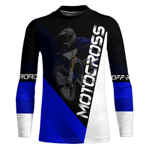 Motocross Racing Jersey Upf30+ Dirt Bike Shirt Blue Motorcycle Off-Road Shirt XM287