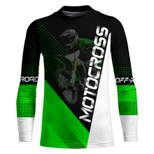 Load image into Gallery viewer, Motocross Racing Jersey Upf30+ Dirt Bike Shirt Green Motorcycle Off-Road Shirt XM287