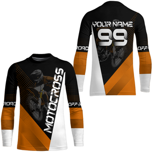 Motocross Racing Jersey Upf30+ Dirt Bike Shirt Orange Motorcycle Off-Road Shirt XM287