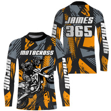 Load image into Gallery viewer, Orange Motocross Jersey Custom Dirt Bike Motorcycle Racing Shirt For Kid Men Women XM289