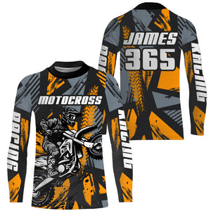 Orange Motocross Jersey Custom Dirt Bike Motorcycle Racing Shirt For Kid Men Women XM289