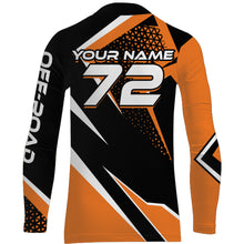 Load image into Gallery viewer, Personalized Orange Racing Jersey UPF30+ Motocross Extreme Kid&amp;Adult Dirt Bike Motorcycle Shirt XM16