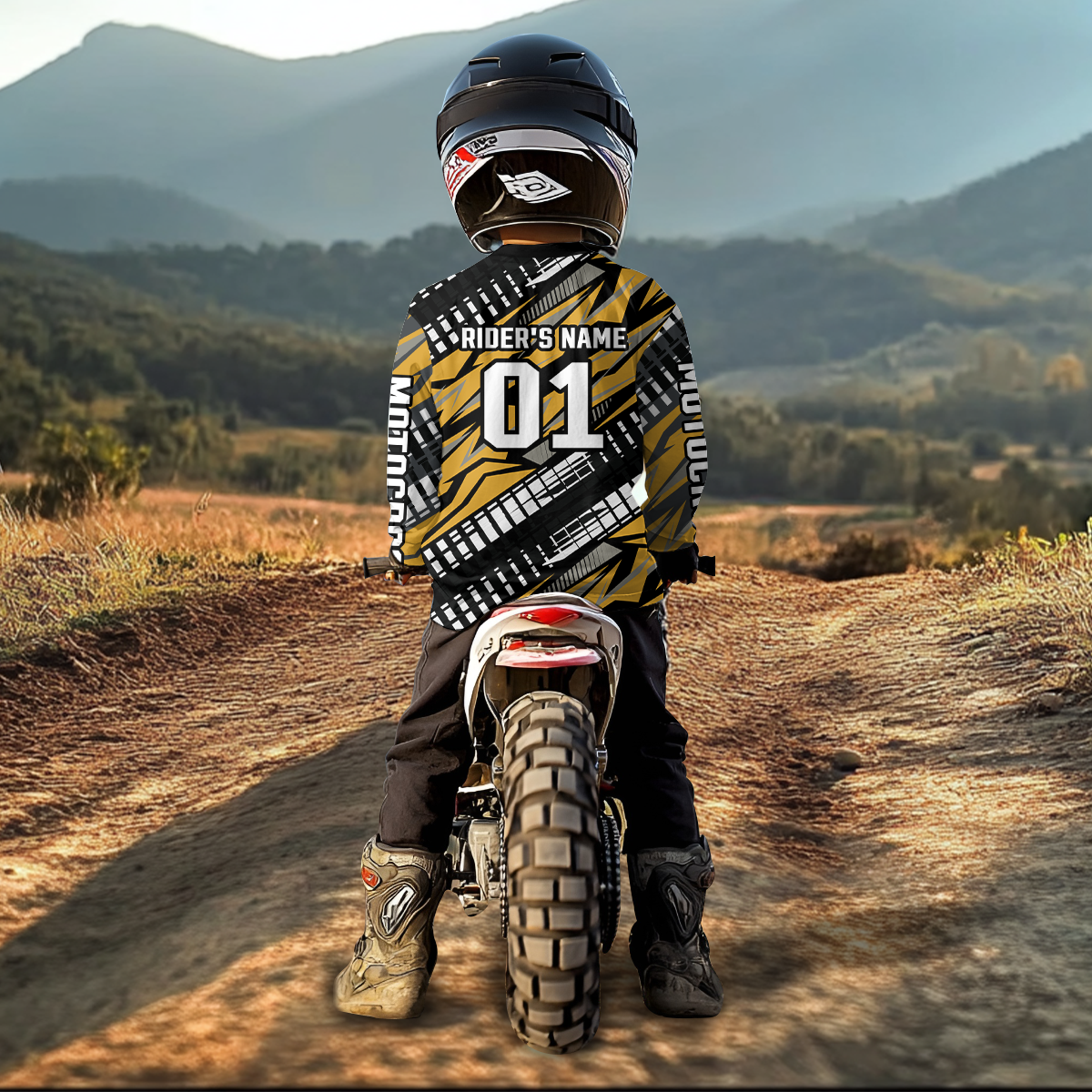 Custom Motocross Racing Jersey Orange Dirt Bike Jersey for Men Kid Women Biker XM389