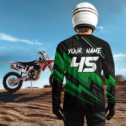 Green Alligator Motocross Jersey Custom Dirt Bike Shirts Men Kid Women Riding Shirts XM379