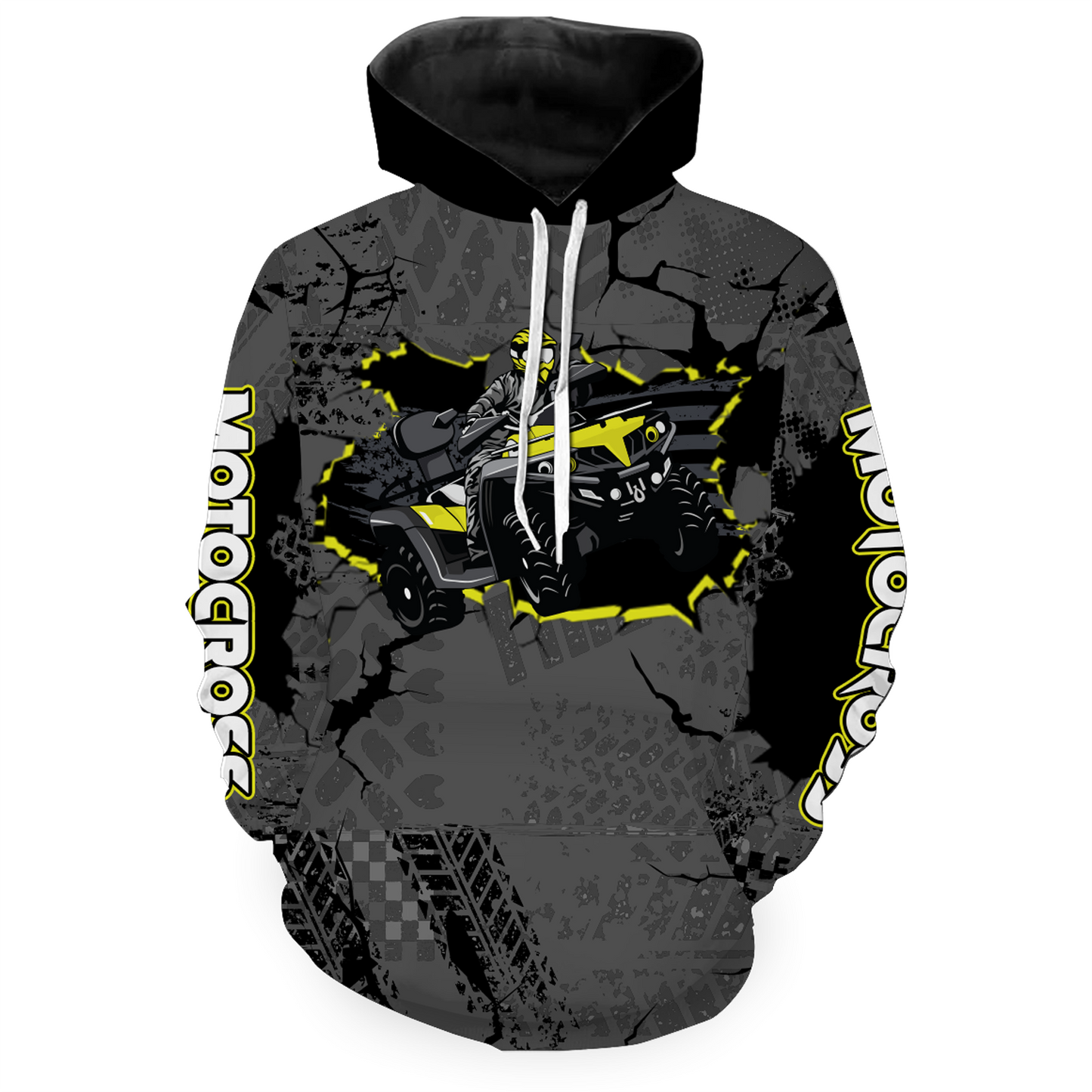 Personalized ATV Motocross Hoodie for Men Women Quad Bike ATV Racing Hoodie MHATV03