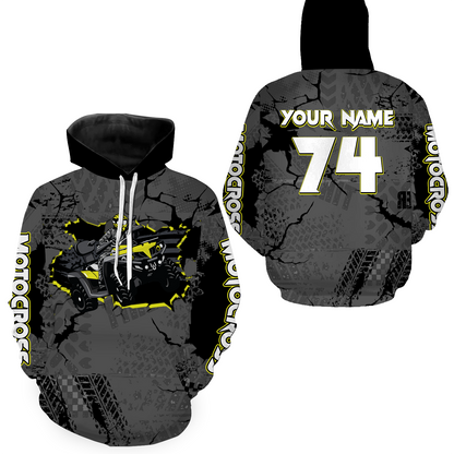 Personalized ATV Motocross Hoodie for Men Women Quad Bike ATV Racing Hoodie MHATV03