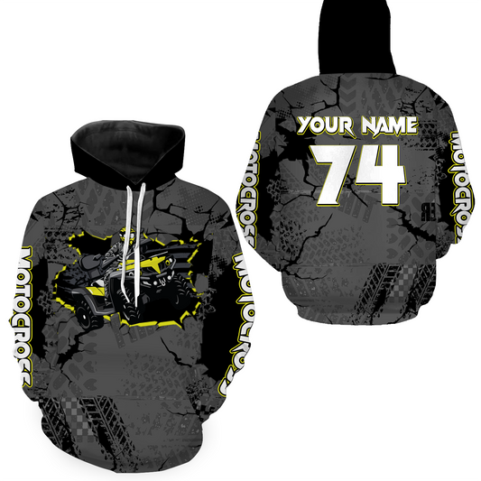 Personalized ATV Motocross Hoodie for Men Women Quad Bike ATV Racing Hoodie MHATV03