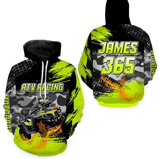 Custom ATV Motocross Hoodie Adult Men Women Quad Shirt ATV Riding Hoodie MHATV12