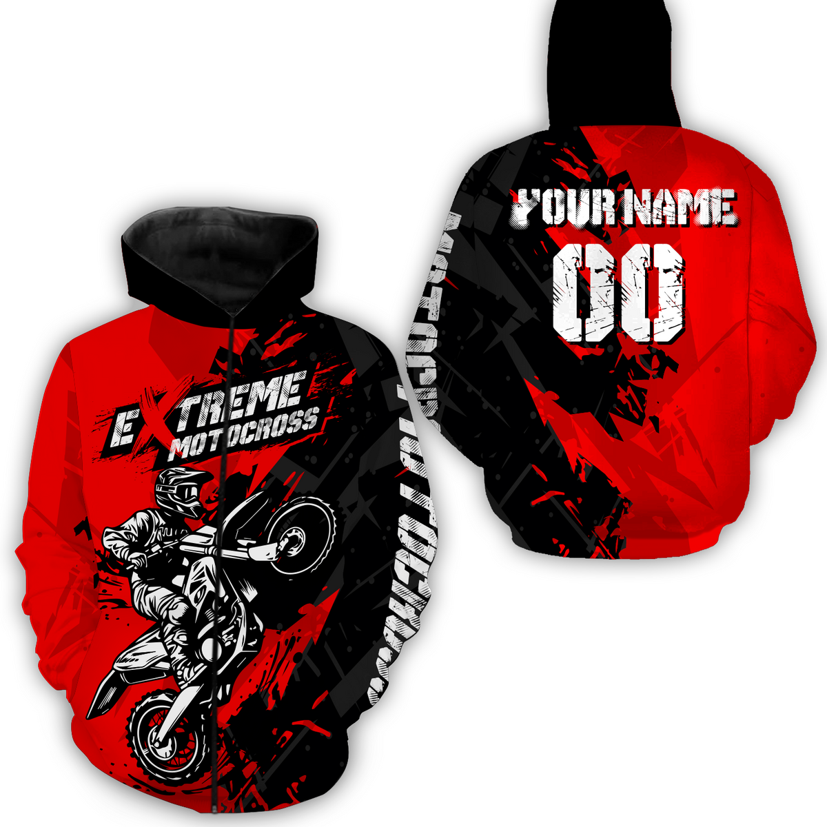 Motocross Racing Hoodie Motorcycle Jersey for Men Women Dirt Bike Hoodie Zip MH67