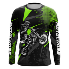 Load image into Gallery viewer, Motocross Racing Jersey Men Women Kid Upf30+ Dirt Bike Shirt Youth Adult Off-Road Navy Green XM275