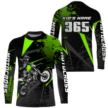 Load image into Gallery viewer, Motocross Racing Jersey Men Women Kid Upf30+ Dirt Bike Shirt Youth Adult Off-Road Navy Green XM275