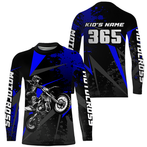 Motocross Racing Jersey Men Women Kid Upf30+ Dirt Bike Shirt Youth Adult Off-Road Navy Blue XM275