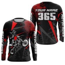 Load image into Gallery viewer, Motocross Jersey Men Kid Upf30+ Red Dirt Bike Racing Jersey MX Off-Road Shirt Motorcycle XM263