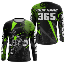 Load image into Gallery viewer, Motocross Racing Jersey Men Women Kid Upf30+ Dirt Bike Shirt Youth Adult Off-Road Navy Green XM275