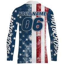 Load image into Gallery viewer, Motocross American Flag Racing Jersey UPF30+ Dirt Bike Shirt Youth Men Women Brap Motorcycle XM101