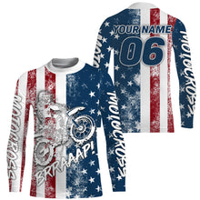 Load image into Gallery viewer, Motocross American Flag Racing Jersey UPF30+ Dirt Bike Shirt Youth Men Women Brap Motorcycle XM101