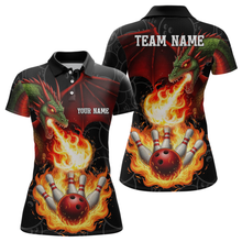 Load image into Gallery viewer, Flaming Dragon Bowling Shirt Custom for Men Women Bowling Team League MBL88
