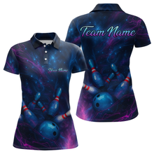 Load image into Gallery viewer, Watercolor Galaxy Bowling Shirts for Men Women Team Custom Bowling Polo &amp; Quarter Zip MBL146