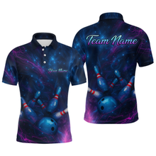 Load image into Gallery viewer, Watercolor Galaxy Bowling Shirts for Men Women Team Custom Bowling Polo &amp; Quarter Zip MBL146