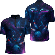 Load image into Gallery viewer, Watercolor Galaxy Bowling Shirts for Men Women Team Custom Bowling Polo &amp; Quarter Zip MBL146
