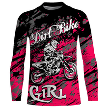 Load image into Gallery viewer, Motocross Jersey Youth Dirt Bike Pink UPF30+ Off-Road Racing Shirt Kid Girl Women XM167