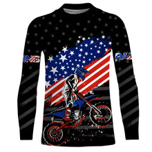 Load image into Gallery viewer, American Motorcycle Jersey Personalized UPF30+ Patriotic Youth Dirt Bike Shirt Kid Men Off-road Riders| XM114