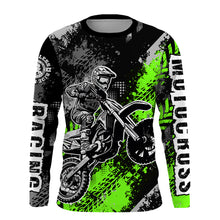 Load image into Gallery viewer, Motocross Racing Jersey Green Upf30+ Dirt Bike Shirt Men Kid Racing Motorcycle Jersey XM246