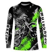 Load image into Gallery viewer, Motocross Racing Jersey Green Upf30+ Dirt Bike Shirt Men Kid Racing Motorcycle Jersey XM246