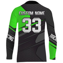 Load image into Gallery viewer, Motocross Racing Shirt Men Women Youth UPF30+ Dirt Bike Jersey Green Off-Road XM207