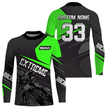 Load image into Gallery viewer, Motocross Racing Shirt Men Women Youth UPF30+ Dirt Bike Jersey Green Off-Road XM207