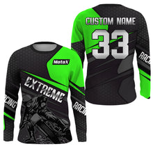 Load image into Gallery viewer, Motocross Racing Shirt Men Women Youth UPF30+ Dirt Bike Jersey Green Off-Road XM207