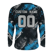 Load image into Gallery viewer, Blue Motocross Racing Jersey Men Kid Women Upf30+ Dirt Bike Shirt MX Off-Road Jersey XM247