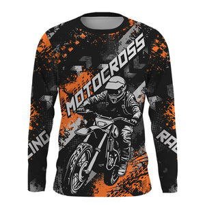 Orange Motocross Racing Jersey Men Kid Women Upf30+ Dirt Bike Shirt MX Off-Road Jersey XM247