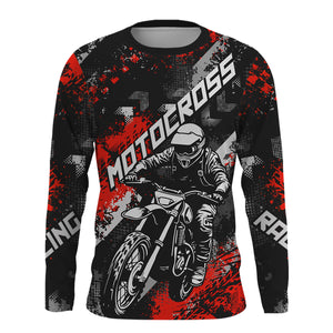 Red Motocross Racing Jersey Men Kid Women Upf30+ Dirt Bike Shirt MX Off-Road Jersey XM247