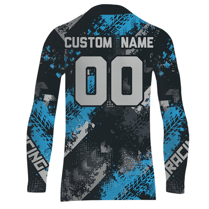 Blue Motocross Racing Jersey Men Kid Women Upf30+ Dirt Bike Shirt MX Off-Road Jersey XM247