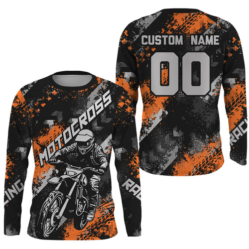 Orange Motocross Racing Jersey Men Kid Women Upf30+ Dirt Bike Shirt MX Off-Road Jersey XM247