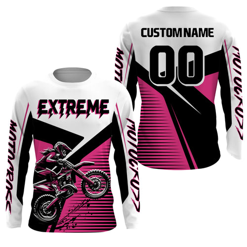 Pink Motocross Jersey Upf30+ Dirt Bike Racing Shirt Women & Girl Off-Road Jersey XM272