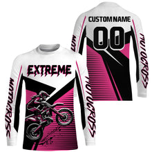 Load image into Gallery viewer, Pink Motocross Jersey Upf30+ Dirt Bike Racing Shirt Women &amp; Girl Off-Road Jersey XM272