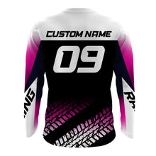 Load image into Gallery viewer, Pink Motocross Racing Jersey Upf30+ Dirt Bike Shirt Youth Women Kid Motorcycle Jersey XM179