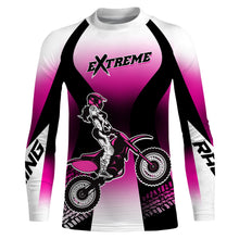 Load image into Gallery viewer, Pink Motocross Racing Jersey Upf30+ Dirt Bike Shirt Youth Women Kid Motorcycle Jersey XM179