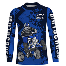 Load image into Gallery viewer, ATV Motocross Jersey Blue UPF30+ Quad Bike Jersey Youth Men Women Kid Motorcycle Shirt MX42