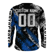 Load image into Gallery viewer, Motocross Racing Jersey Blue Upf30+ Dirt Bike Shirt Men Women Kid Off-road Riding Jersey XM250