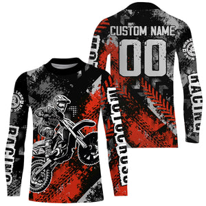 Motocross Racing Jersey Red Upf30+ Dirt Bike Shirt Men Women Kid Off-road Riding Jersey XM250