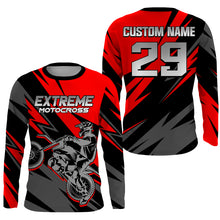 Load image into Gallery viewer, Motocross Racing Jersey Youth Red Upf30+ Dirt Bike Shirt Men Kid Women Motorcycle Jersey XM253