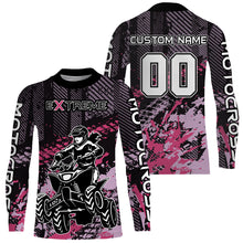 Load image into Gallery viewer, ATV Quad Bike Jersey ATV Racing Shirt Kid Girl Women Upf30+ ATV Quad Shirt Pink MX78