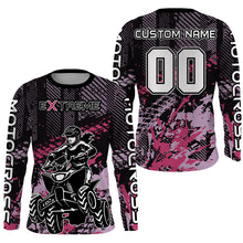 Load image into Gallery viewer, ATV Quad Bike Jersey ATV Racing Shirt Kid Girl Women Upf30+ ATV Quad Shirt Pink MX78