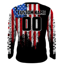 Load image into Gallery viewer, American Flag Motocross Jersey Men UPF30+ Dirt Bike Shirt Women Kid Patriotic MX Racing Shirt XM75