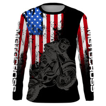 Load image into Gallery viewer, American Flag Motocross Jersey Men UPF30+ Dirt Bike Shirt Women Kid Patriotic MX Racing Shirt XM75