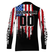 Load image into Gallery viewer, American Flag Motocross Jersey Men UPF30+ Dirt Bike Shirt Women Kid Patriotic MX Racing Shirt XM75